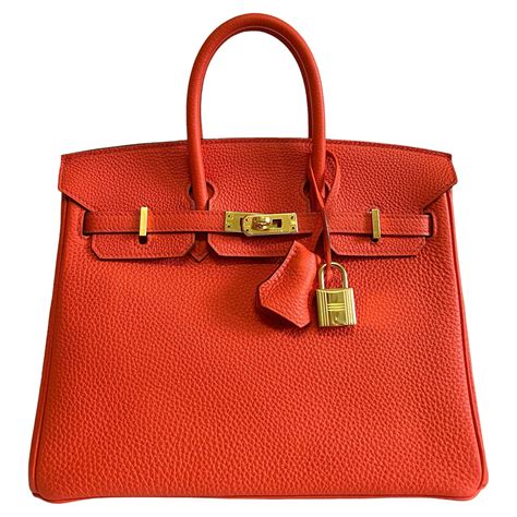 hermes birkin orange 25|Hermes Birkin 35 togo leather.